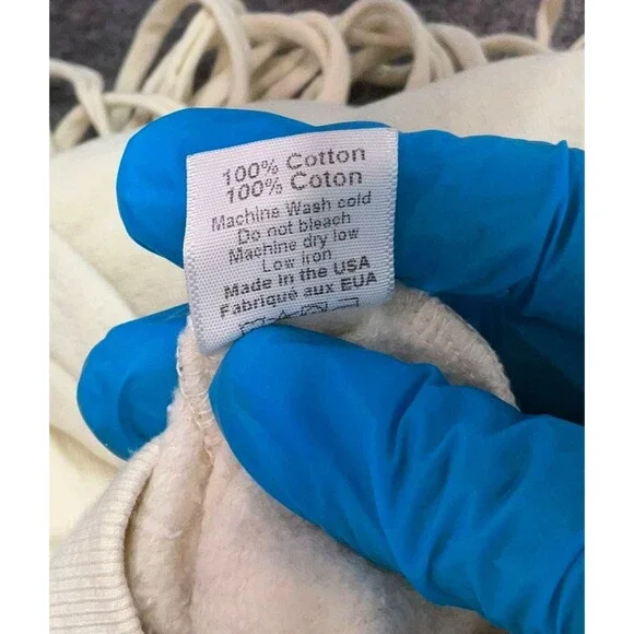 Clare V. Le Drop Fringe Cream Sweatshirt 2X Cowboy Western - Picture 6 of 10